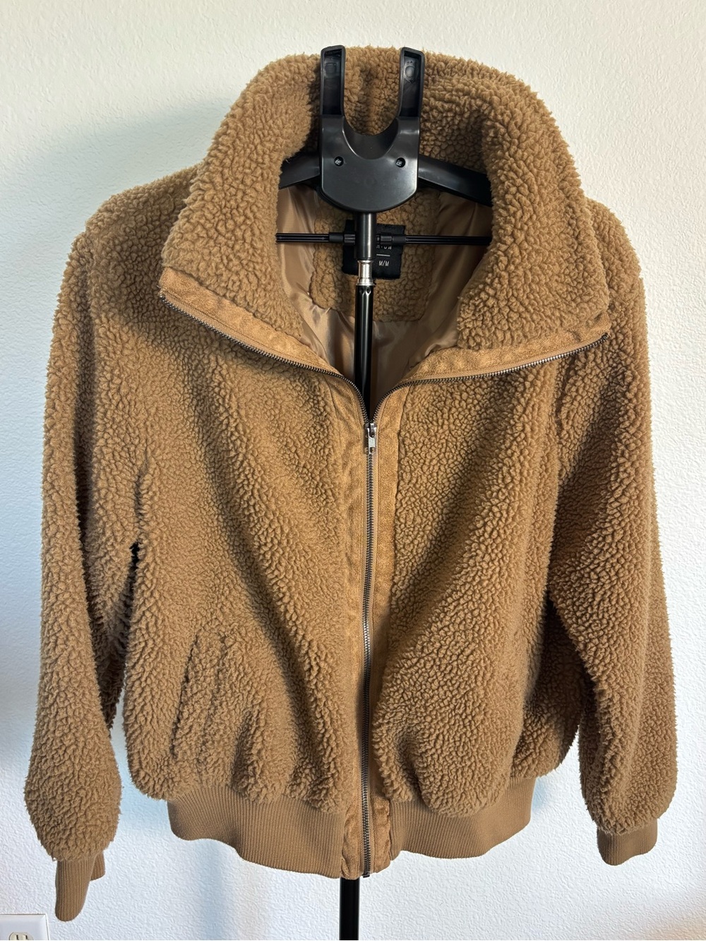 Cotton On Camel Teddy Zip-Up Jacket